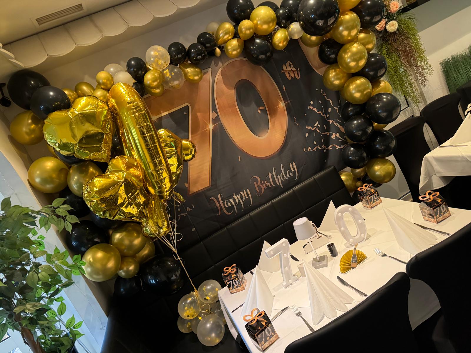 70. Geburtstag – Dekoration
